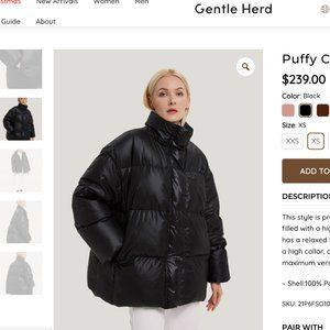 Puffy Channel-Quilt Jacket